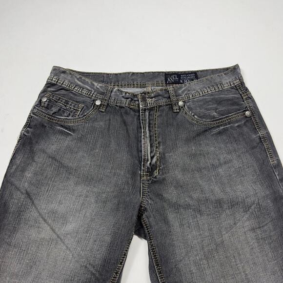 Super Sick Y2K Affliction Style wide-leg Grunge Faded Denim Streetwear pants - Picture 4 of 5